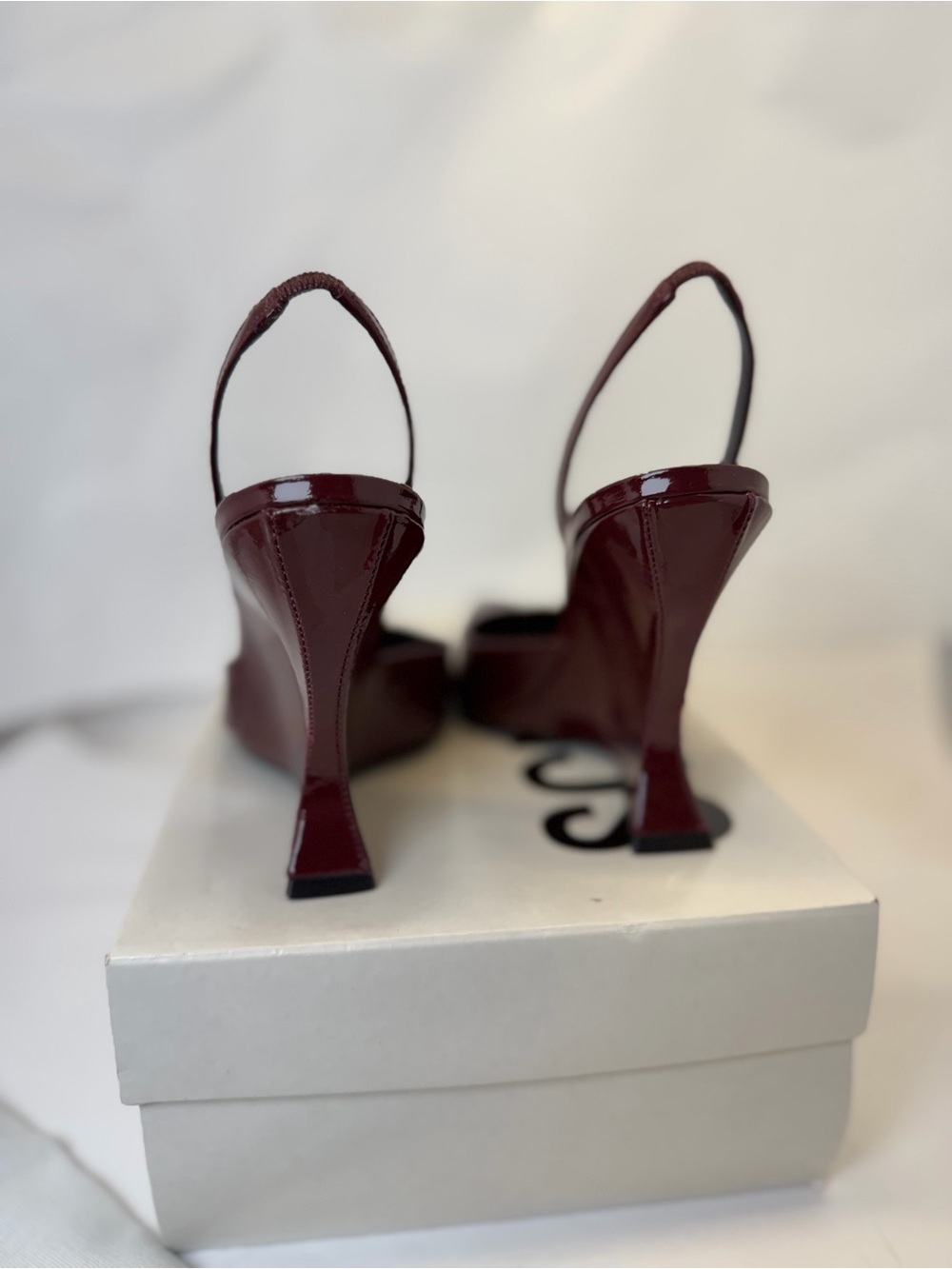 Schutz Siena Pump in Rubi Wine pointed toe sling-back high heel - Picture 6 of 7